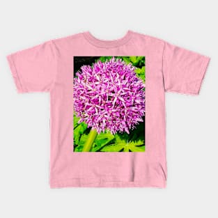 Beautiful Purple Flower Blooming In Spring Landscape Kids T-Shirt